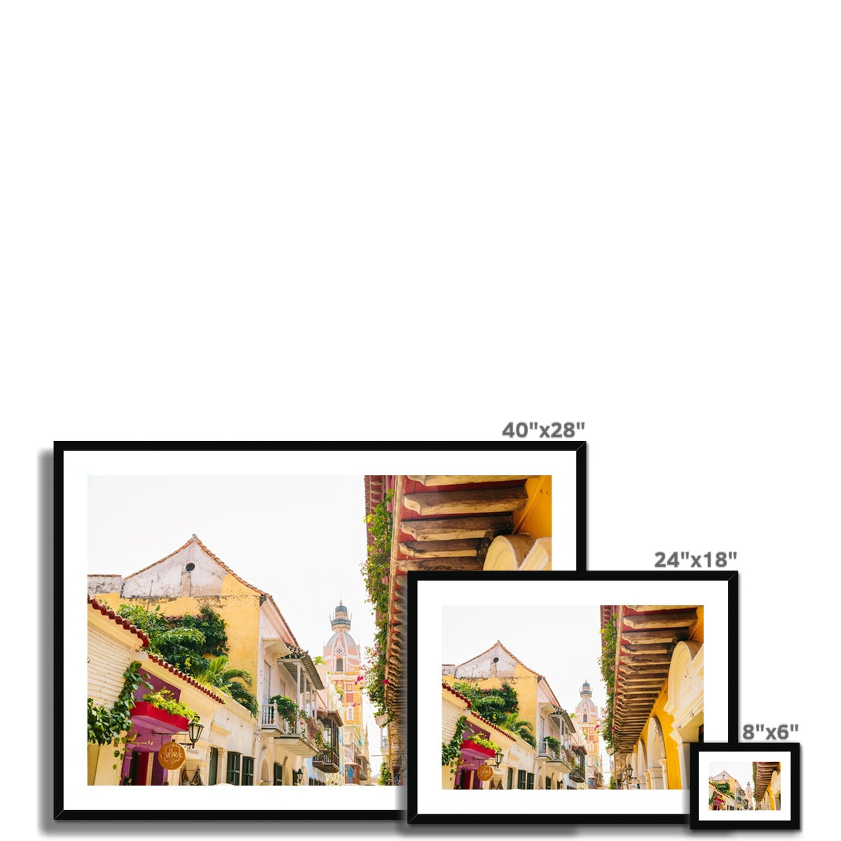 STREETS OF CARTAGENA VI Framed & Mounted Print