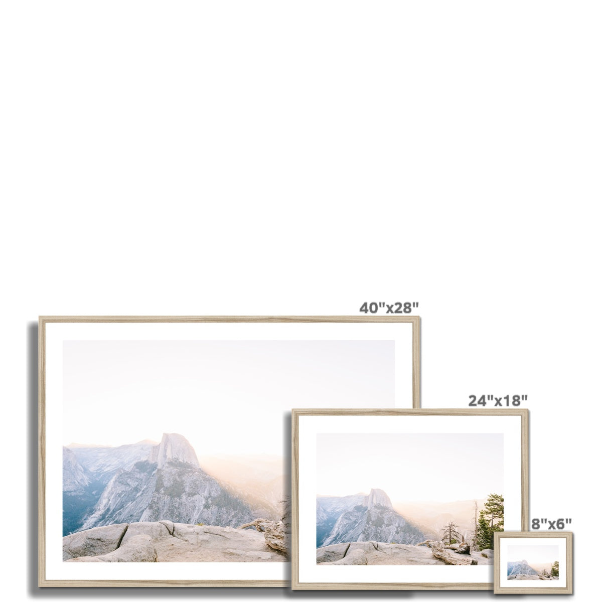 HALF DOME SUNRISE II Framed & Mounted Print