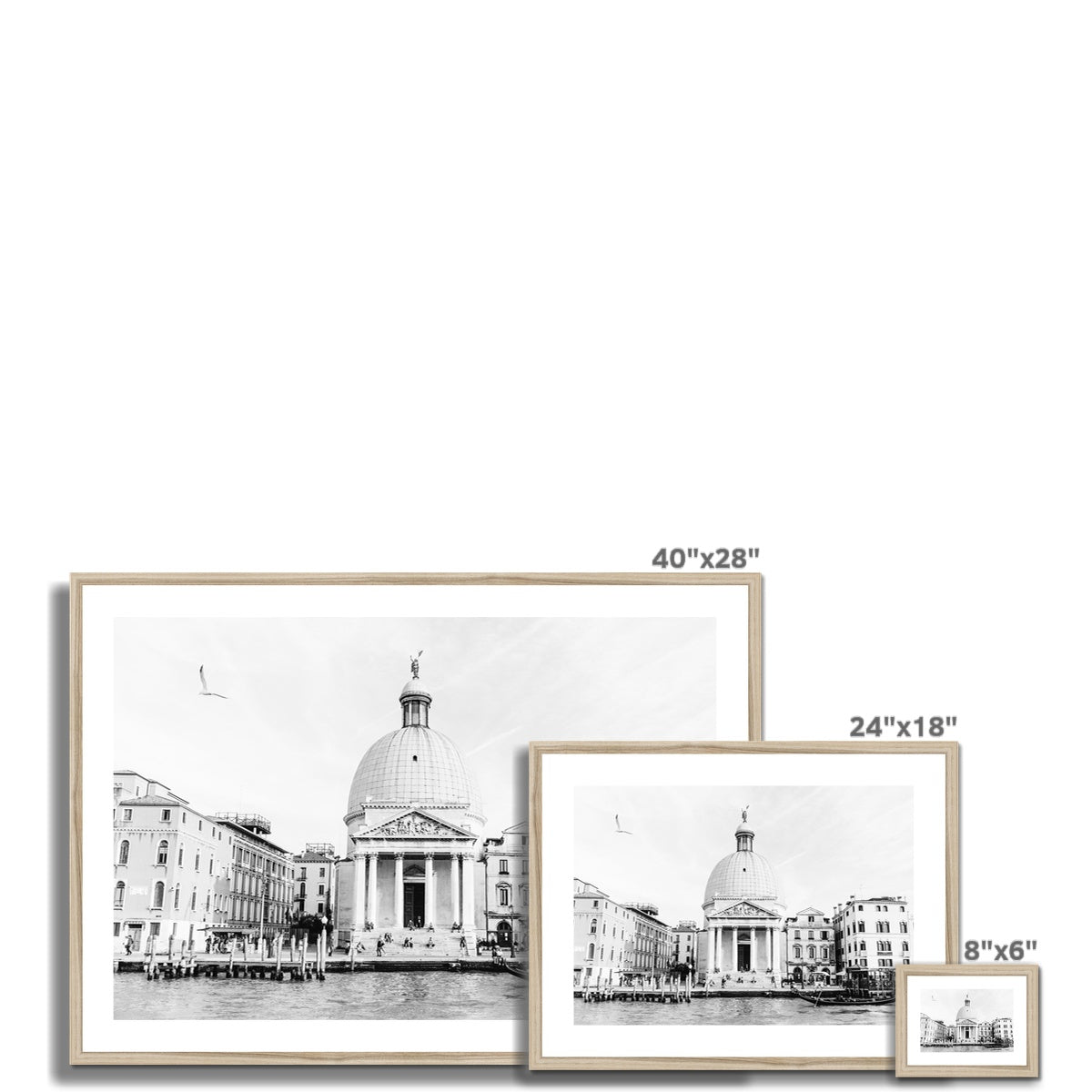 CHIESA SAN SIMEON PICCOLO BW Framed & Mounted Print