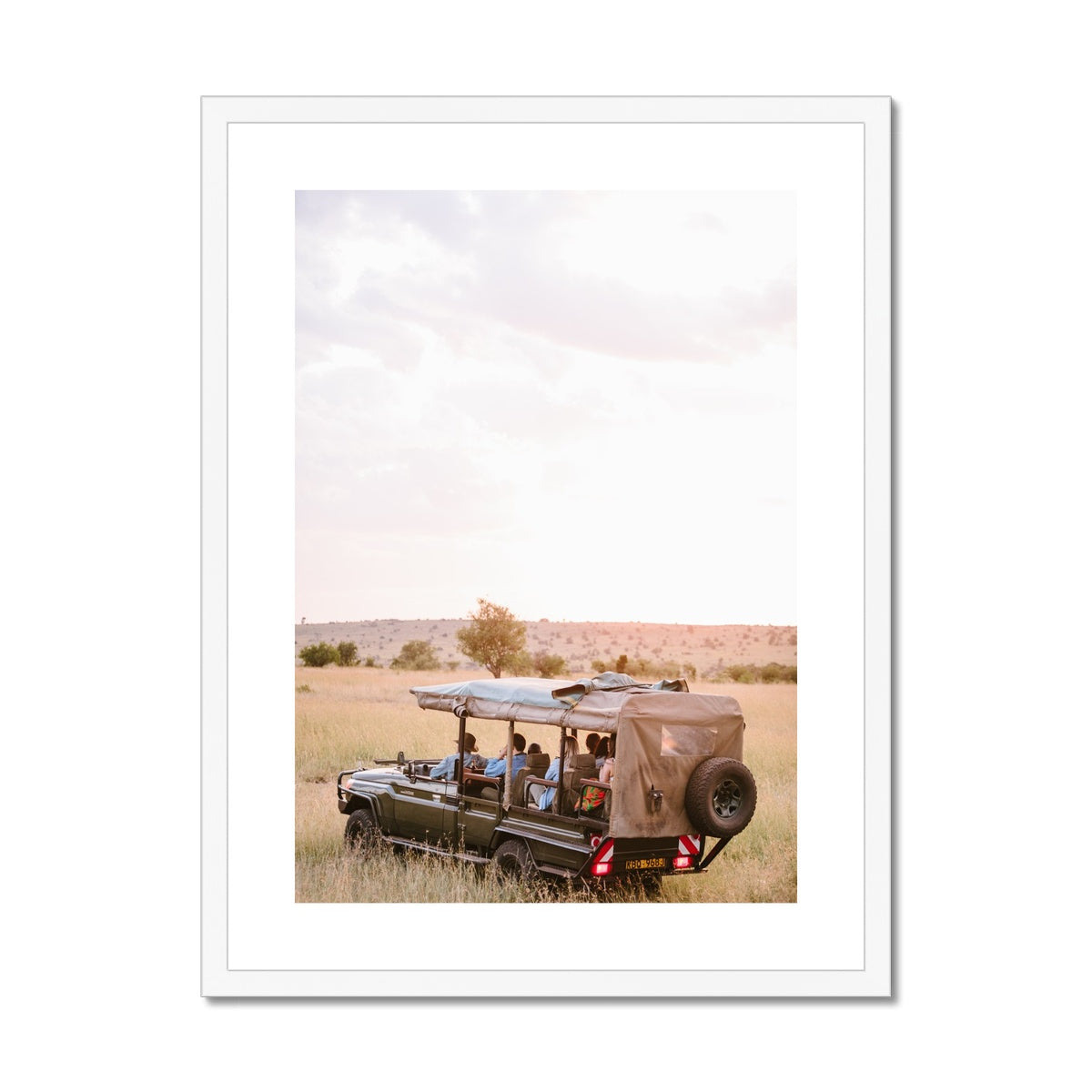 SAFARI JEEP Framed & Mounted Print