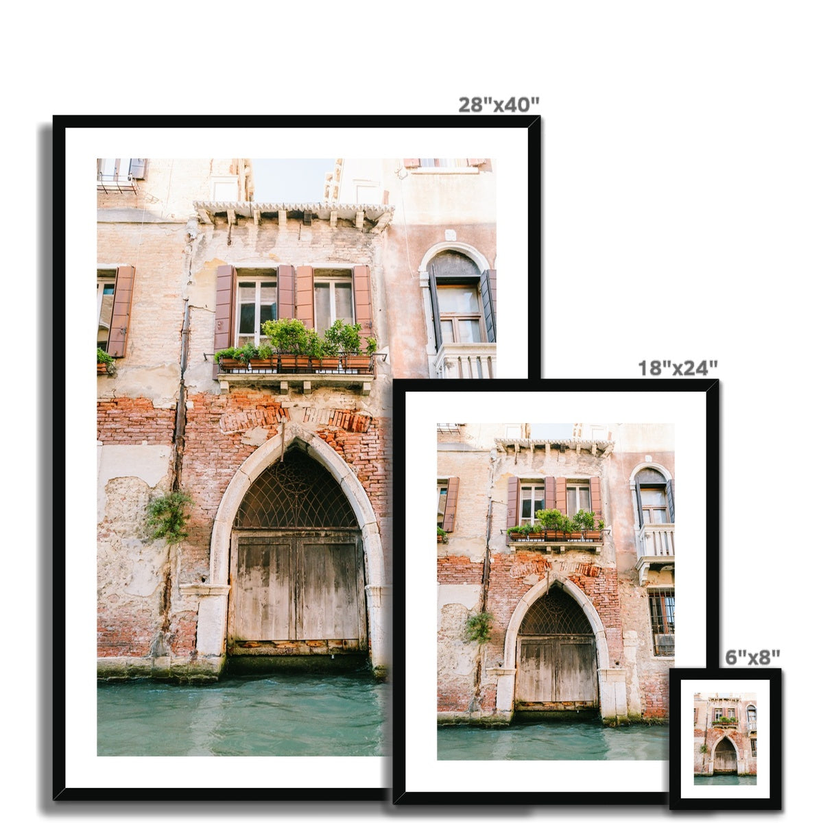 VENICE BOAT GARAGE Framed & Mounted Print