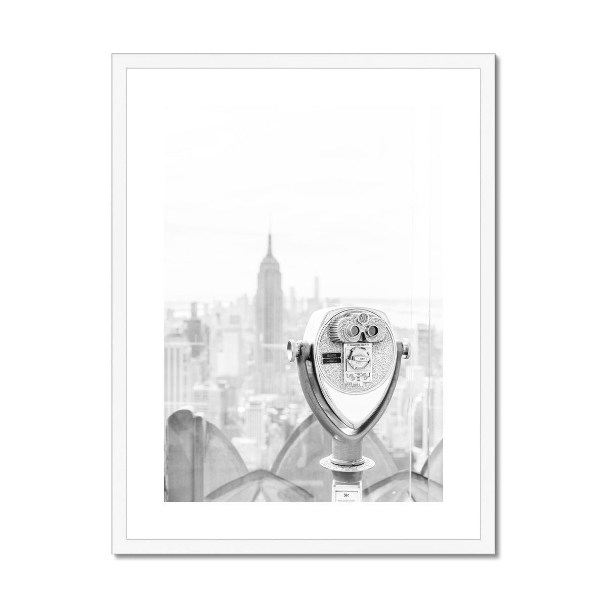 SIGHTSEEING NY BW Framed & Mounted Print