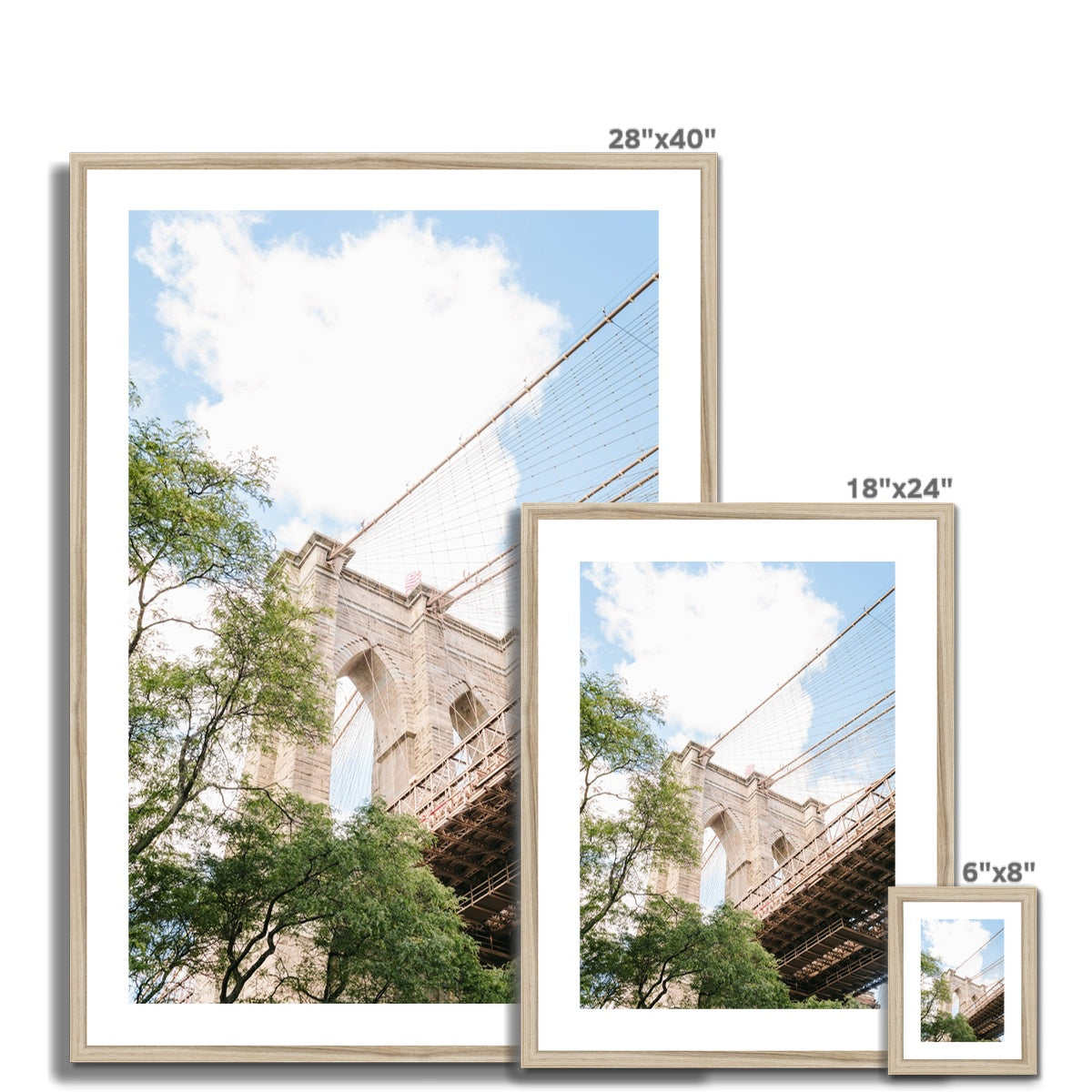 BROOKLYN BRIDGE Framed & Mounted Print