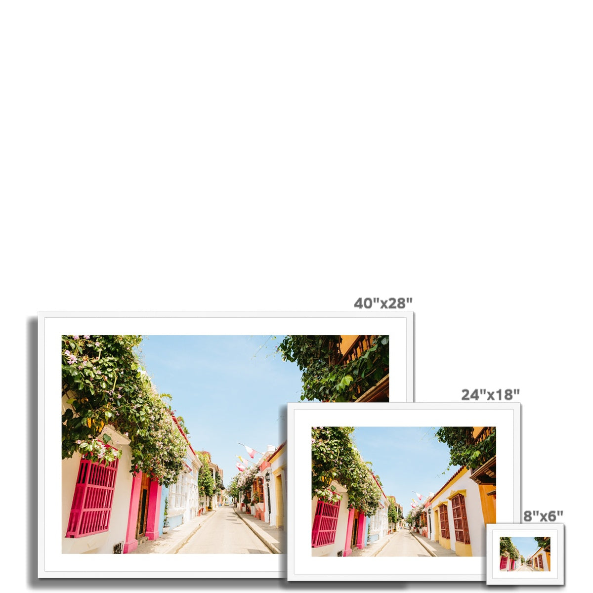 STREETS OF CARTAGENA Framed & Mounted Print