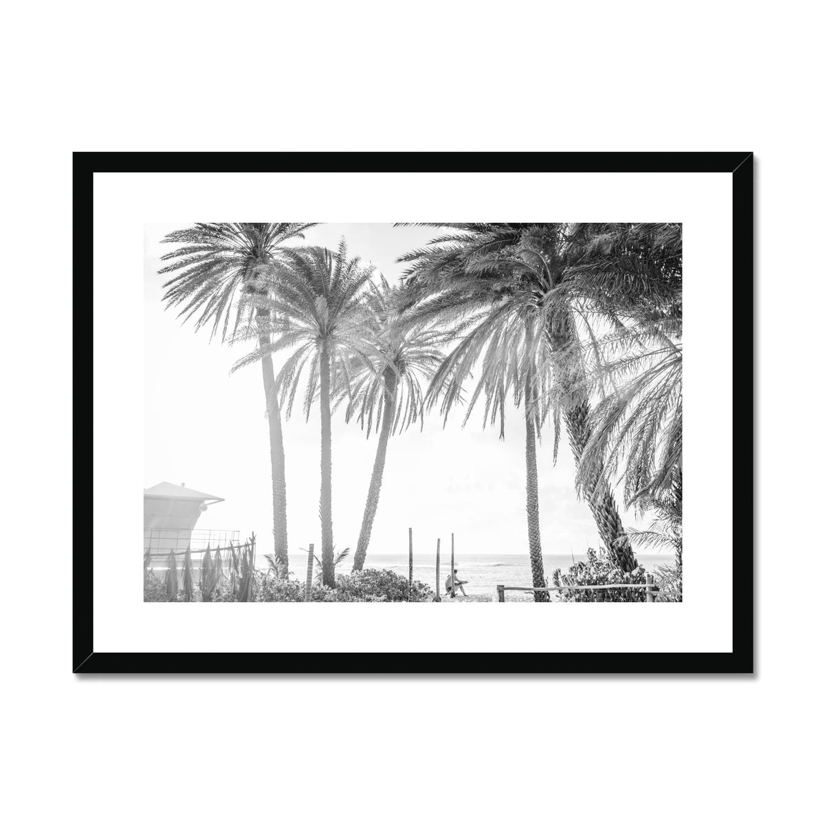 SURF WATCH BW Framed & Mounted Print