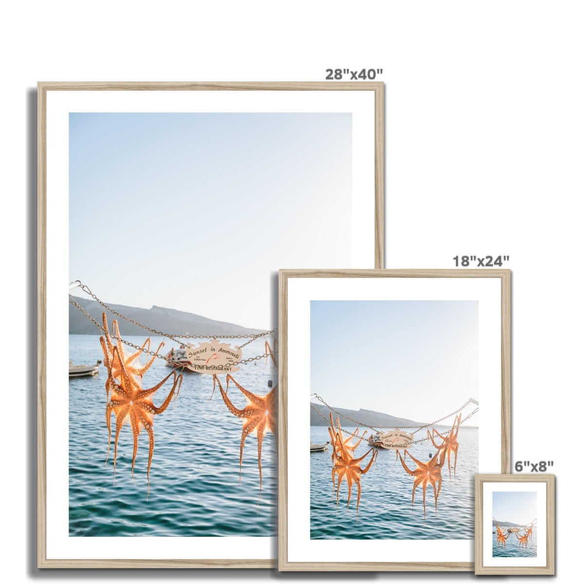 SUNSET TAVERNA Framed & Mounted Print