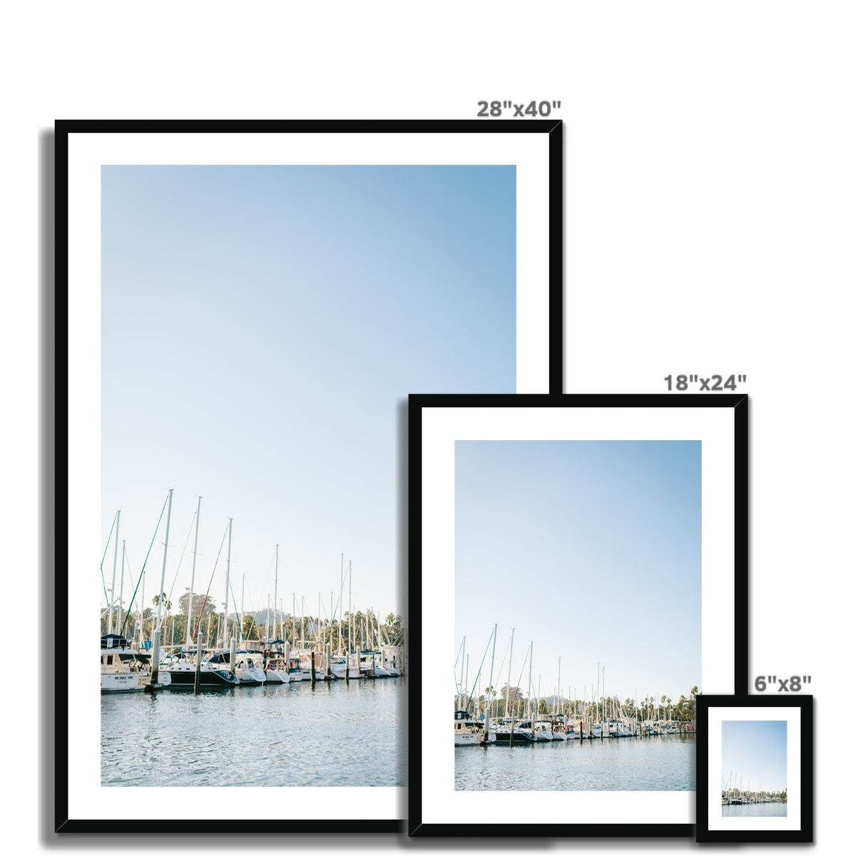 SANTA BARBARA MARINA Framed & Mounted Print