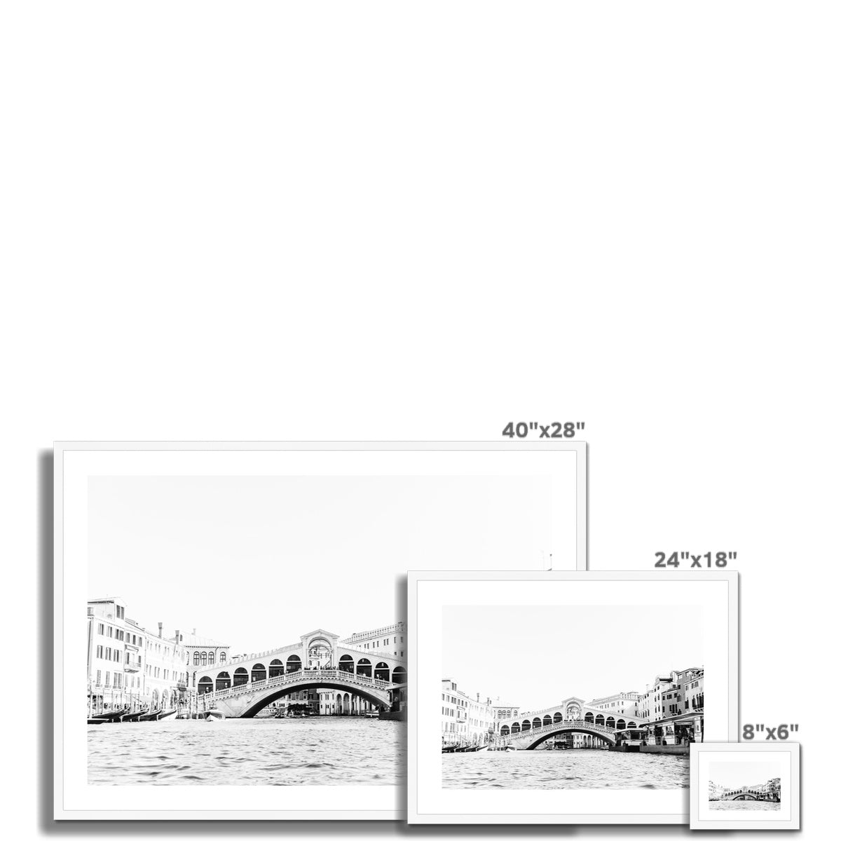 RIALTO BRIDGE BW Framed & Mounted Print