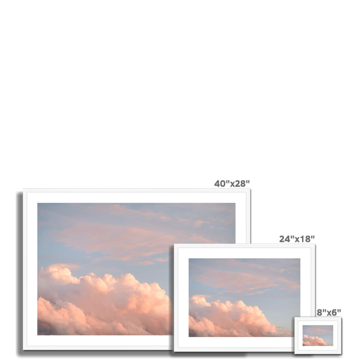 PINK CLOUDS Framed & Mounted Print