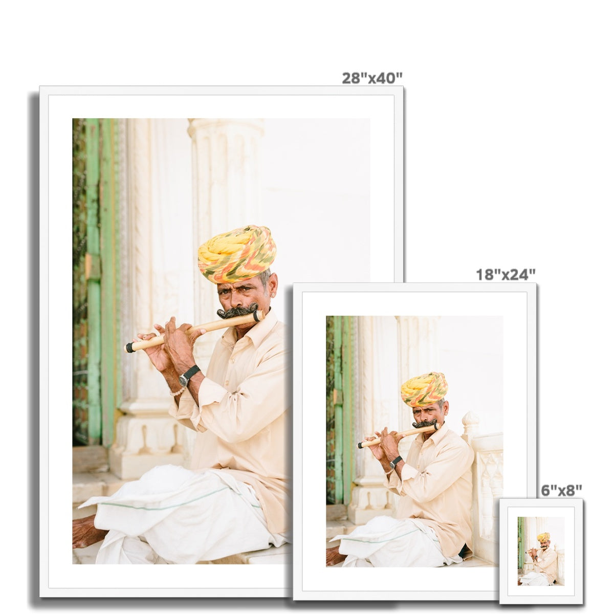 INDIAN MUSICIAN Framed & Mounted Print