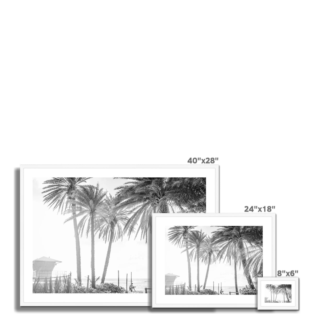 SURF WATCH BW Framed & Mounted Print