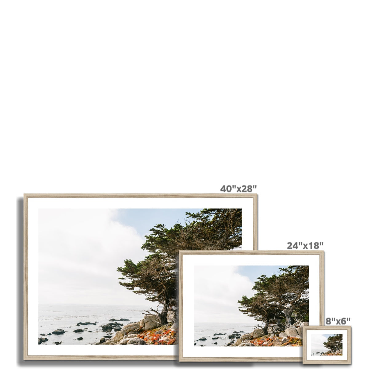 PEBBLE BEACH Framed & Mounted Print