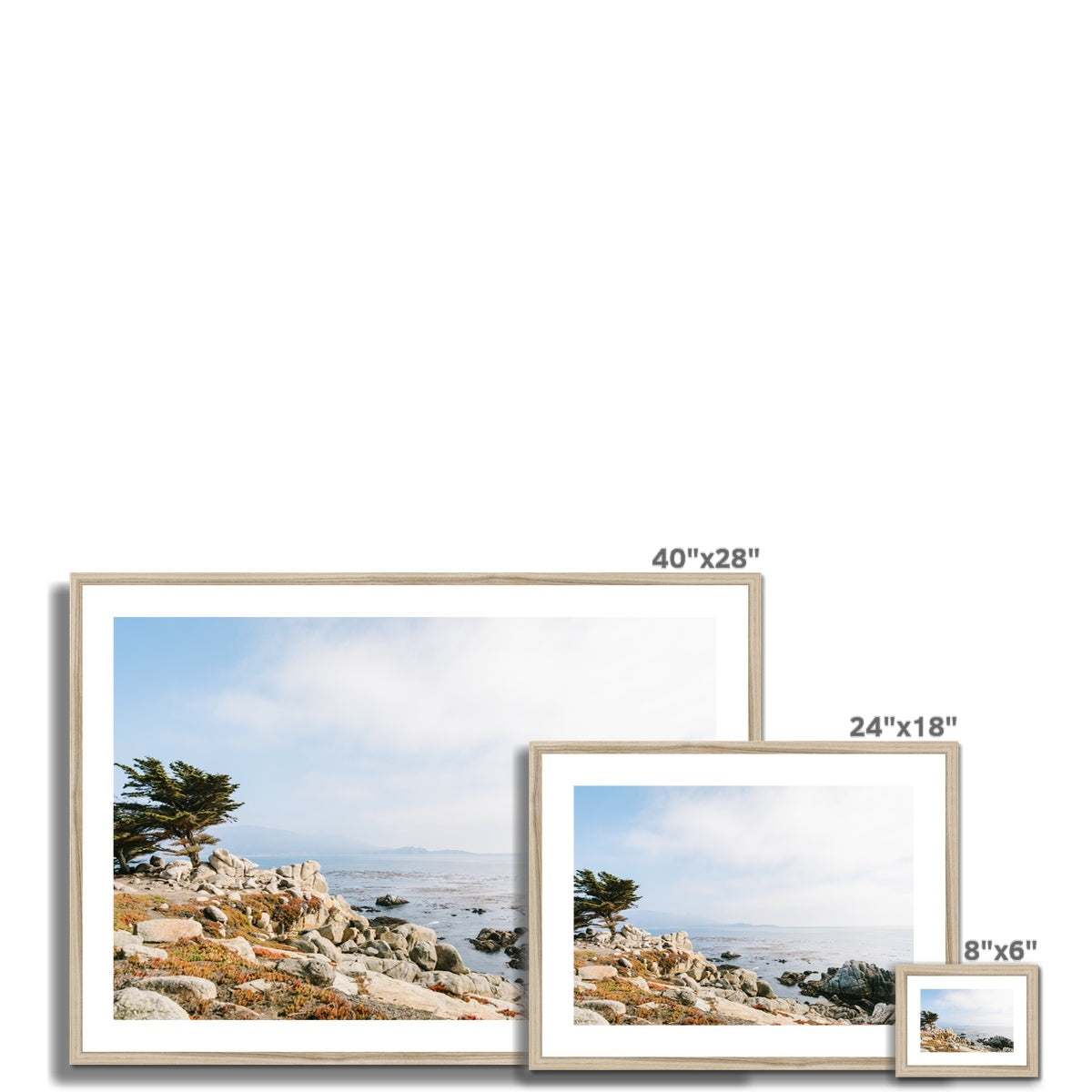 PEBBLE BEACH II Framed & Mounted Print