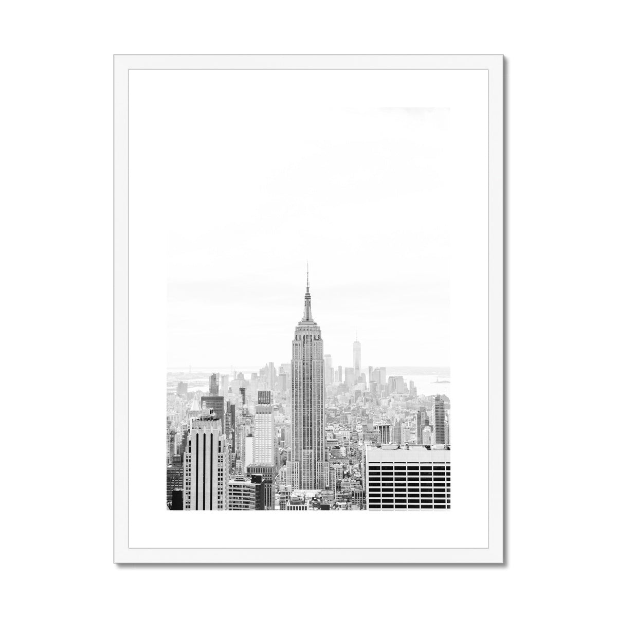 EMPIRE STATE BUILDING BW Framed & Mounted Print