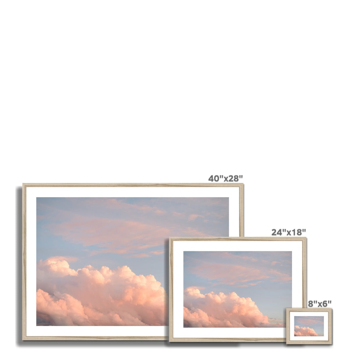 PINK CLOUDS Framed & Mounted Print