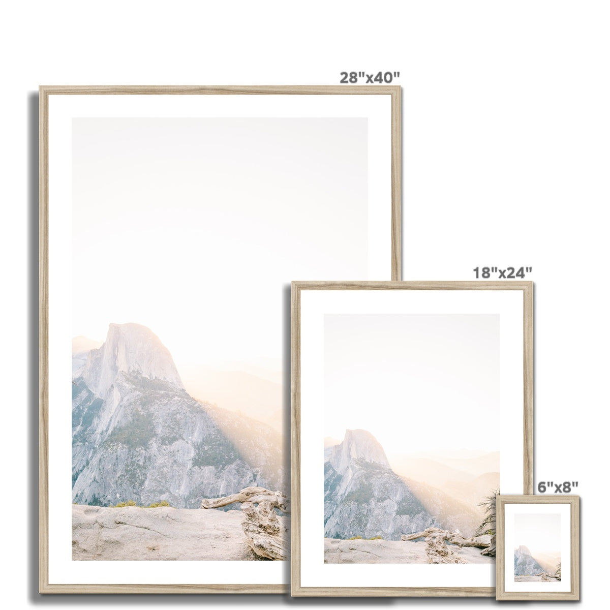 HALF DOME SUNRISE Framed & Mounted Print