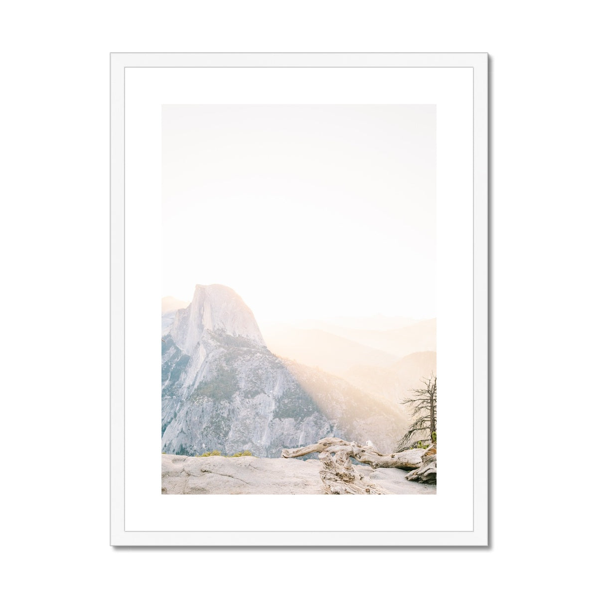 HALF DOME SUNRISE Framed & Mounted Print