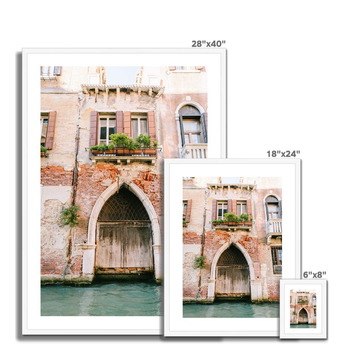 VENICE BOAT GARAGE Framed & Mounted Print