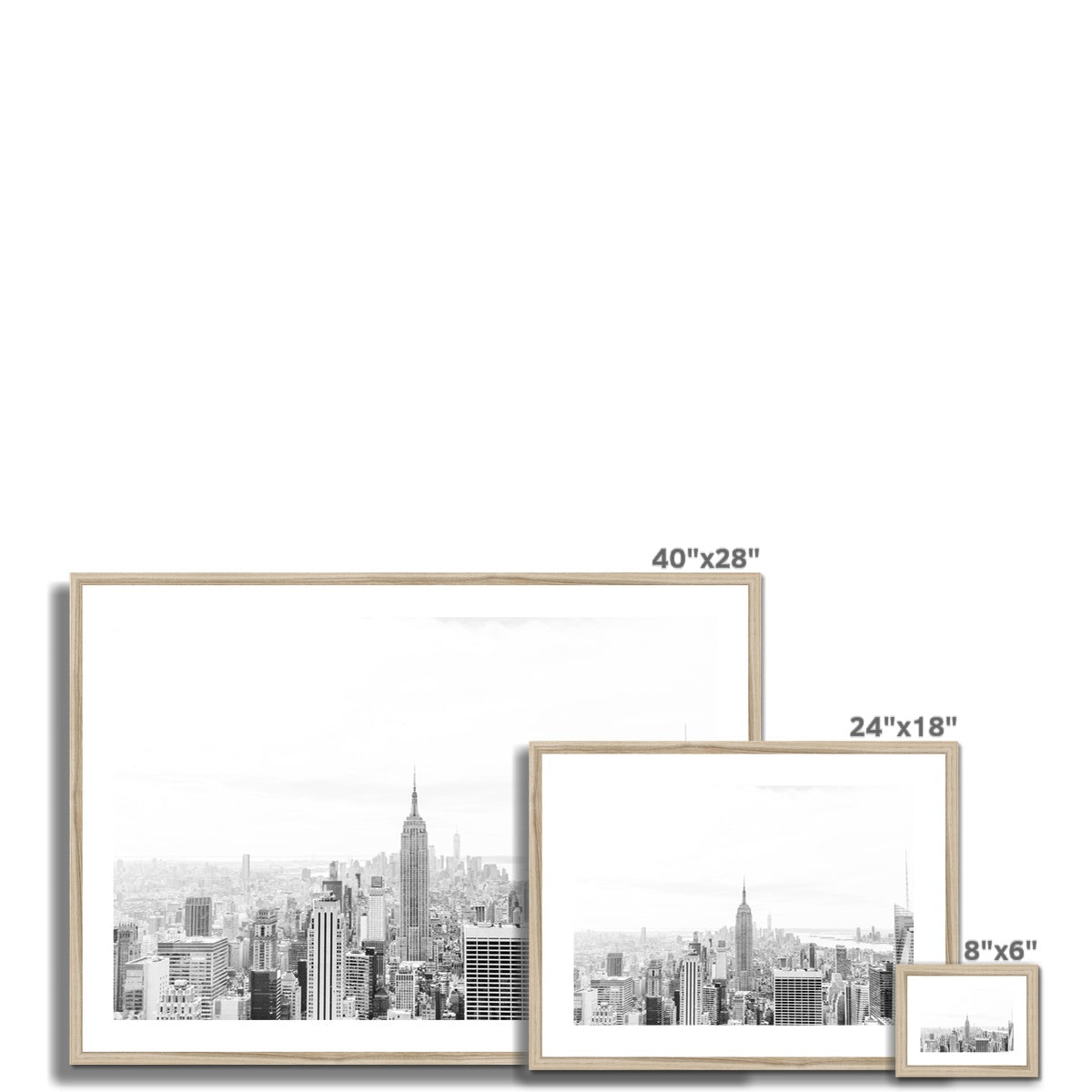 NEW YORK CITY BW Framed & Mounted Print