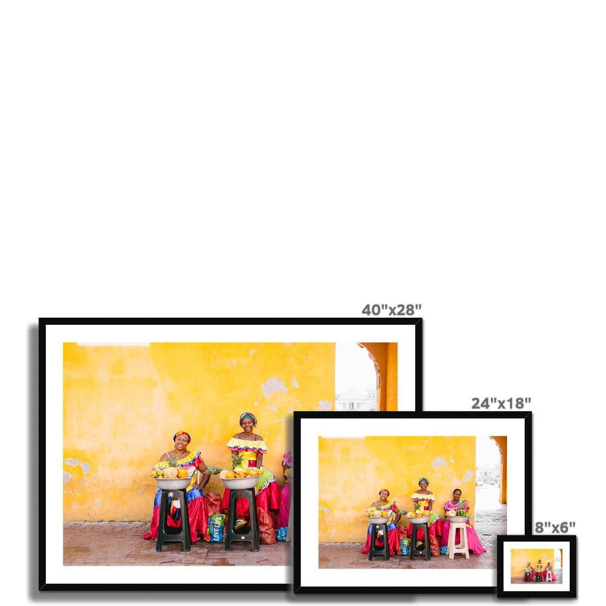 CARTAGENA FRUIT VENDOR Framed & Mounted Print