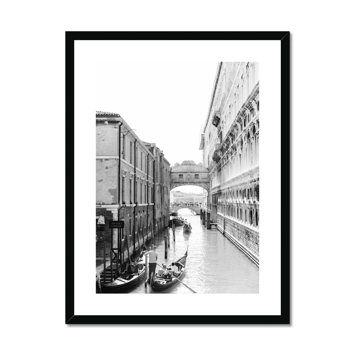 BRIDGE OF SIGHS II BW Framed & Mounted Print
