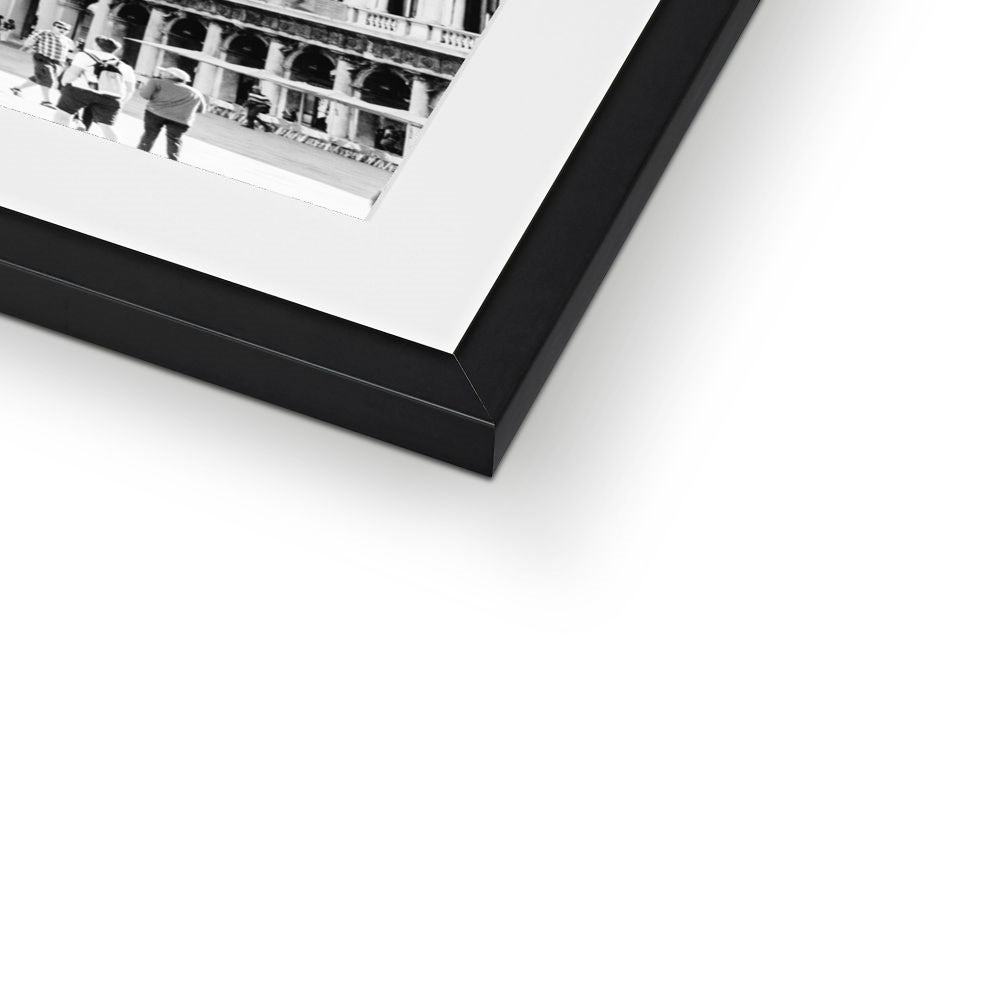 SAINT MARK'S SQUARE BW Framed & Mounted Print