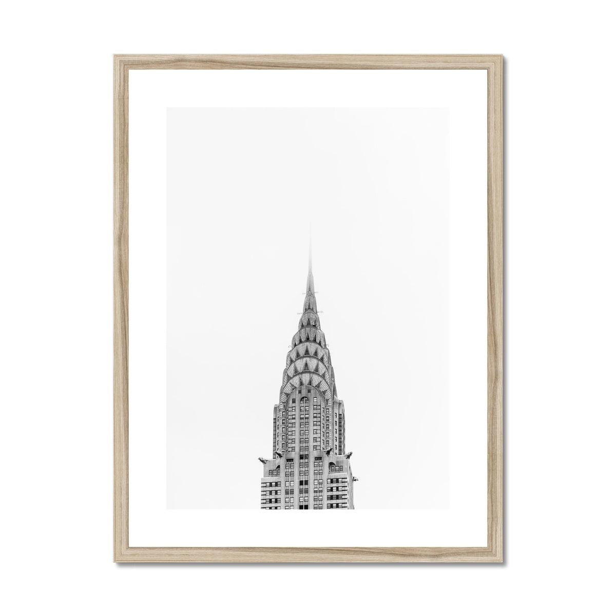 CHRYSLER BUILDING BW Framed & Mounted Print