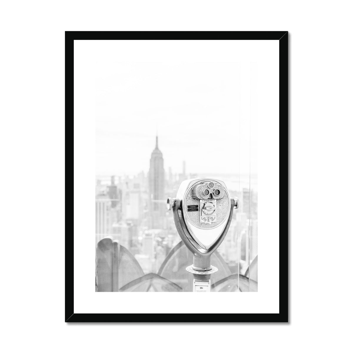 SIGHTSEEING NY BW Framed & Mounted Print