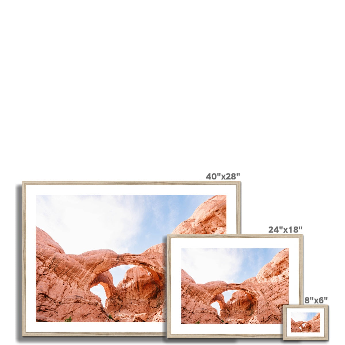 DOUBLE ARCHES Framed & Mounted Print