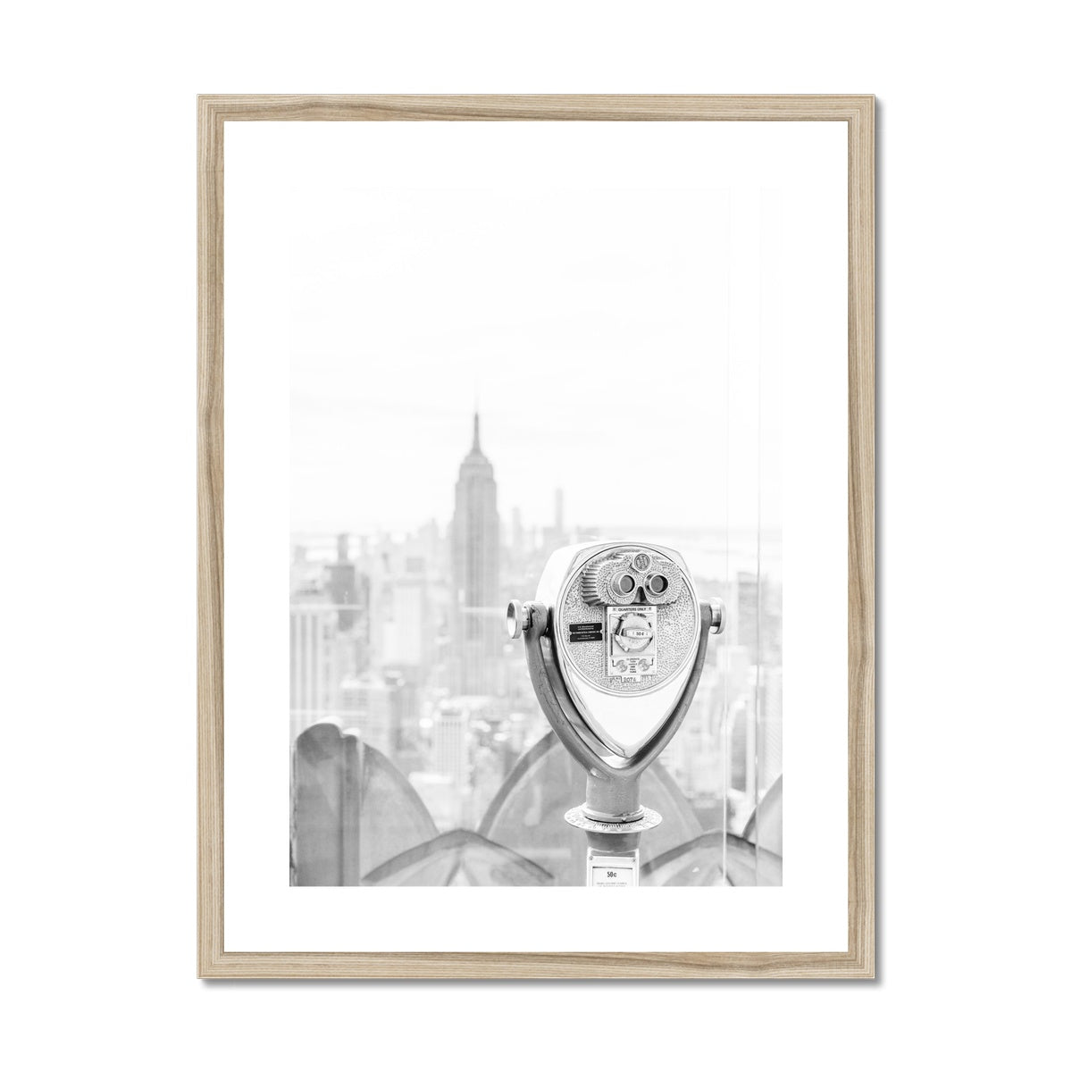 SIGHTSEEING NY BW Framed & Mounted Print