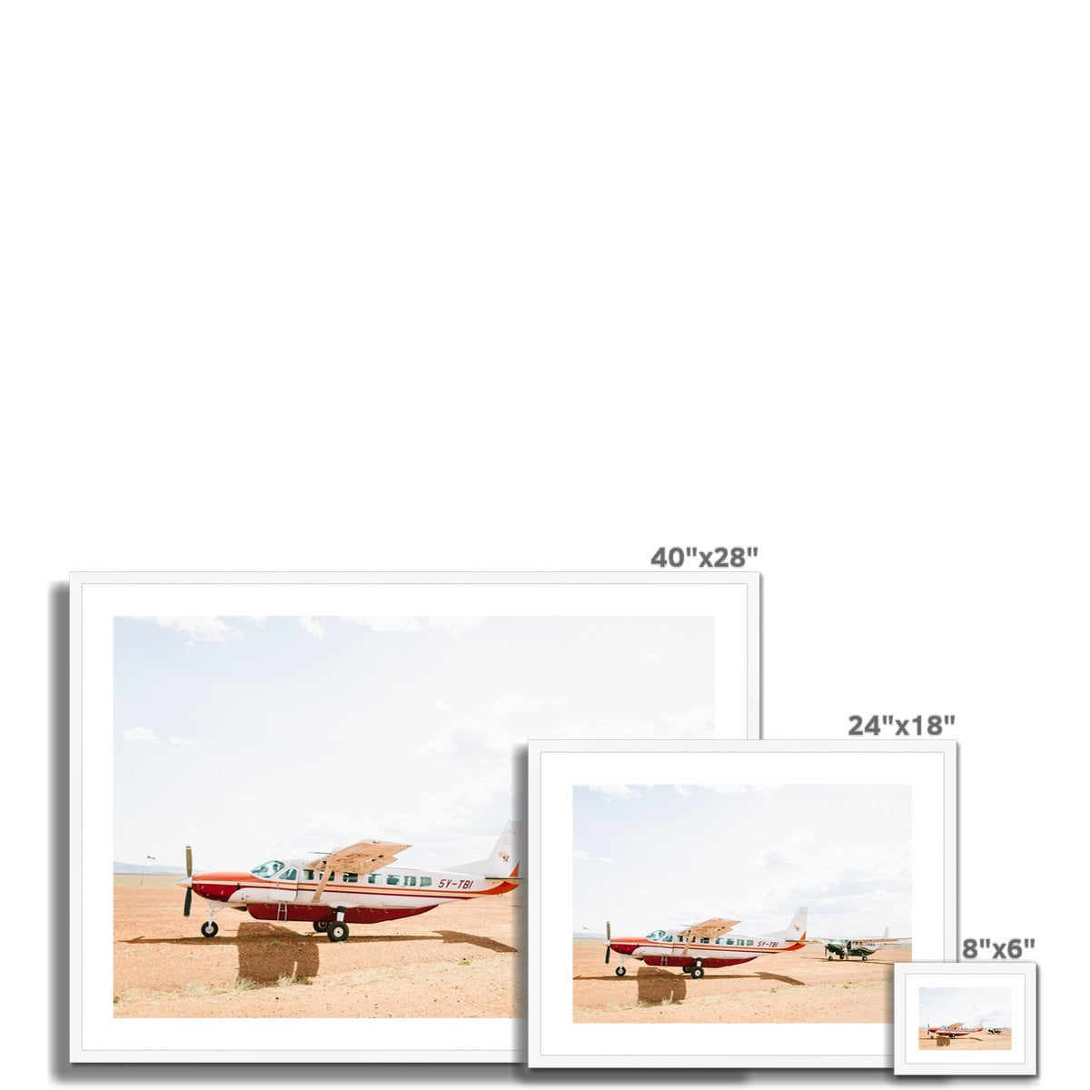 SAFARI PLANES Framed & Mounted Print