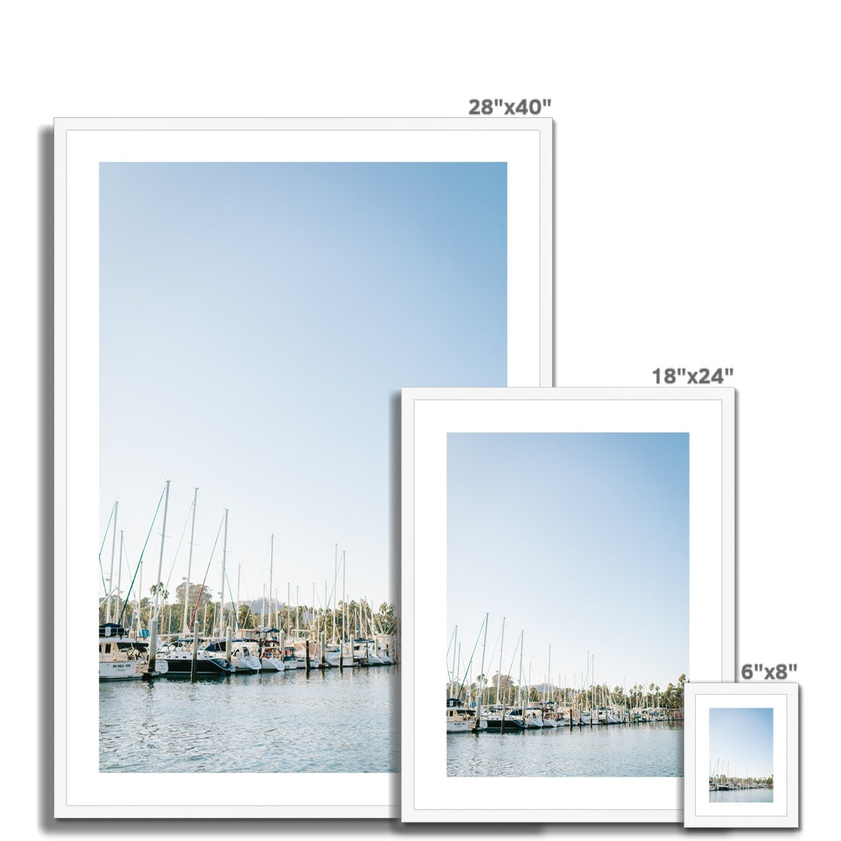 SANTA BARBARA MARINA Framed & Mounted Print