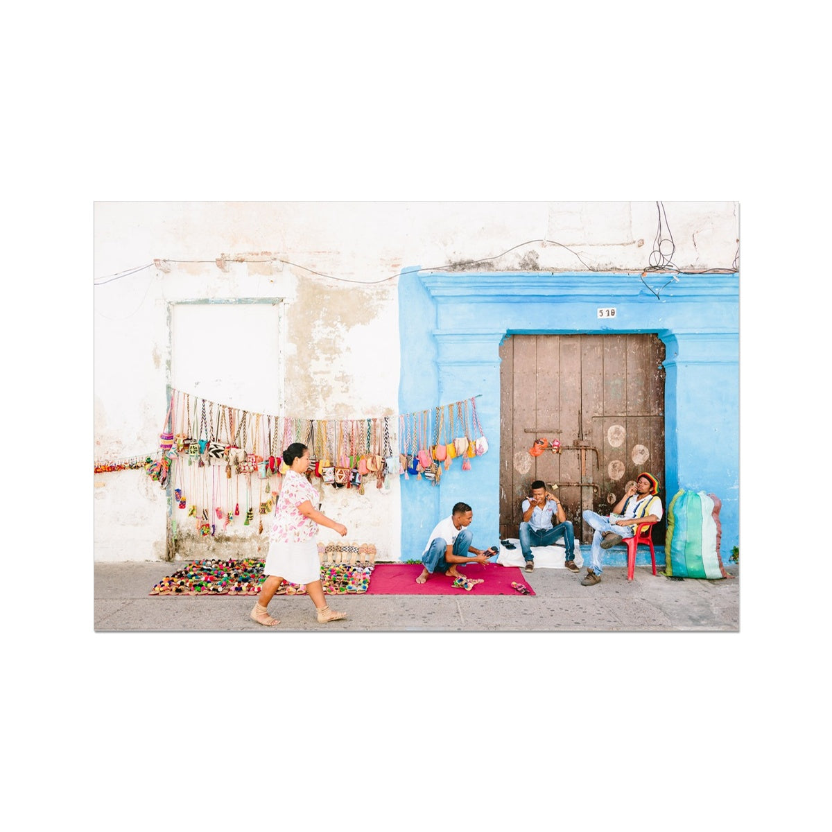 CARTAGENA STREET MARKET Fine Art Print