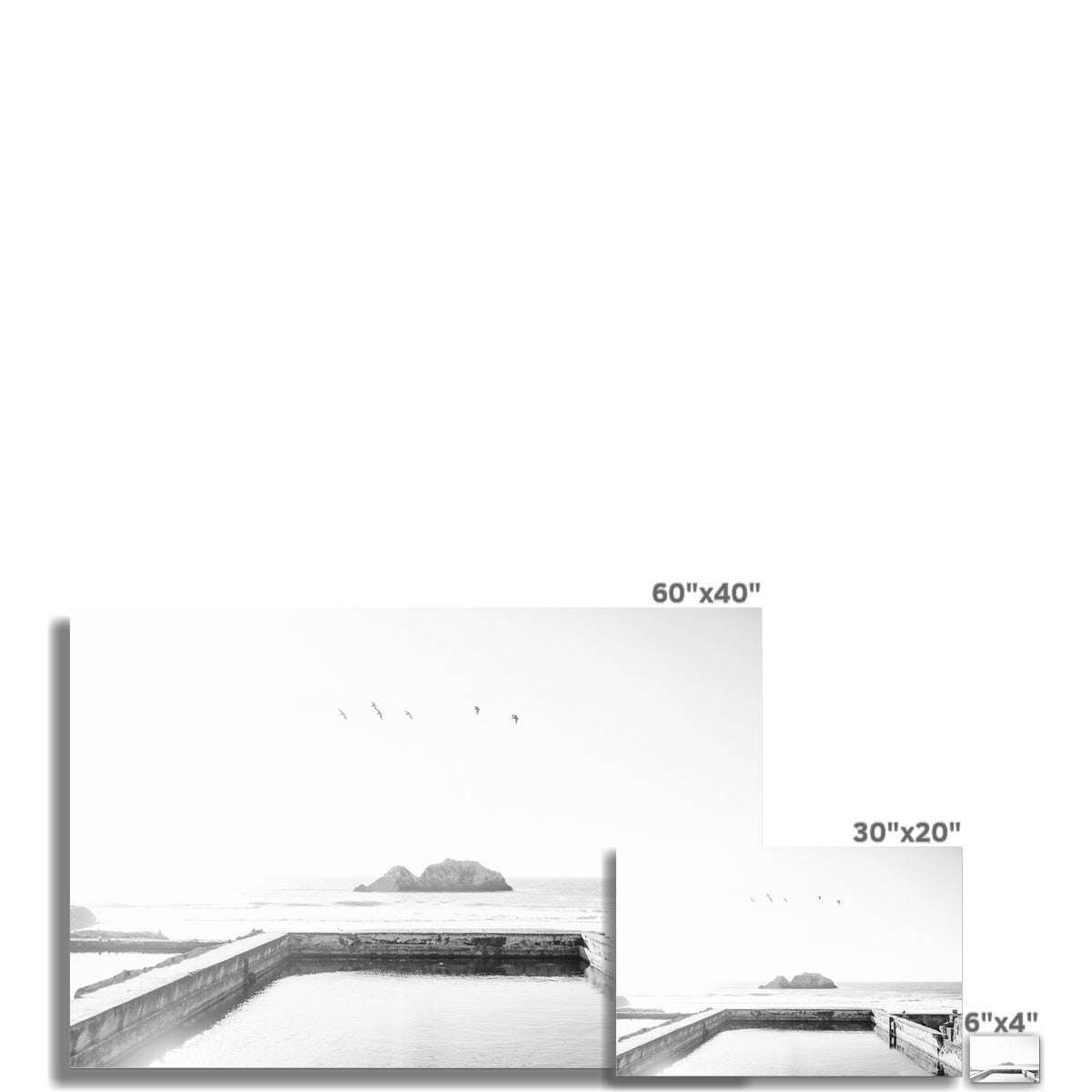 SUTRO BATHS BW Fine Art Print
