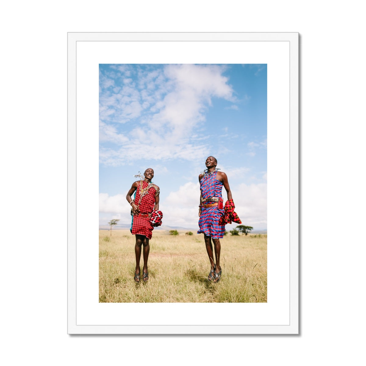 MAASAI WARRIORS Framed & Mounted Print