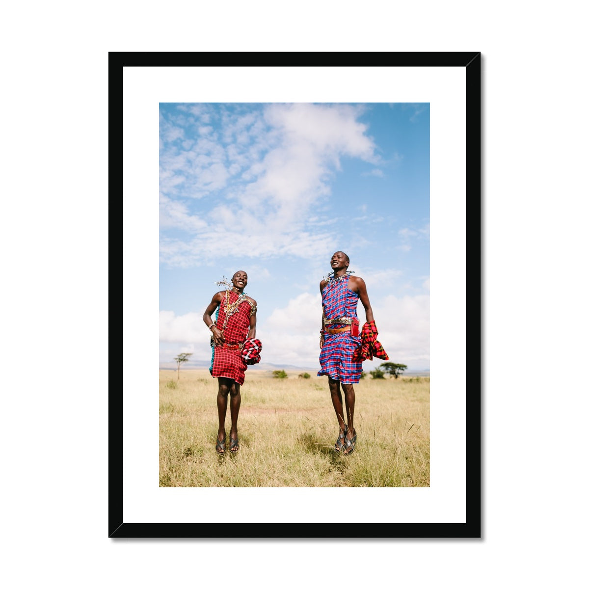 MAASAI WARRIORS Framed & Mounted Print