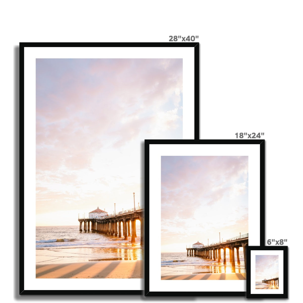 MANHATTAN BEACH PIER Framed & Mounted Print