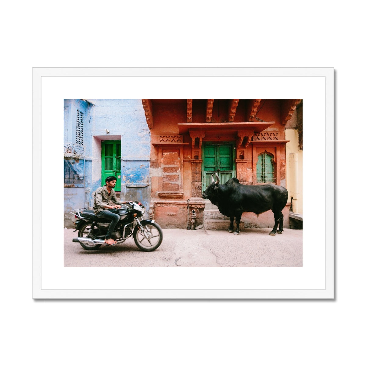 MOTO VS BULL Framed & Mounted Print