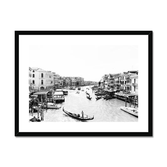 GRAND CANAL BW Framed & Mounted Print