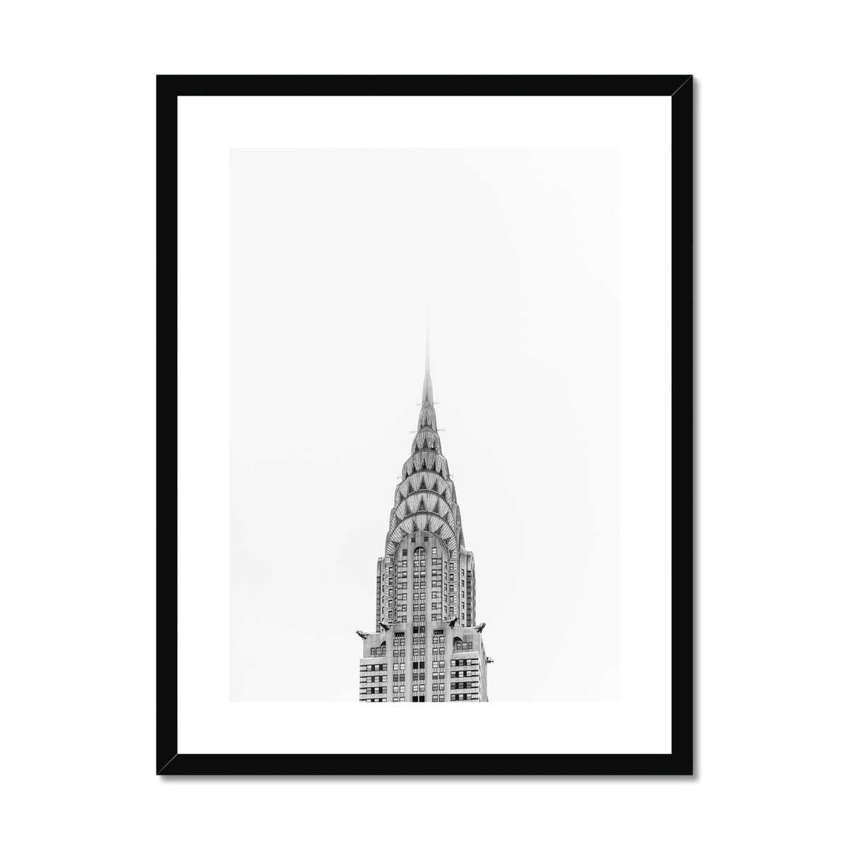 CHRYSLER BUILDING BW Framed & Mounted Print