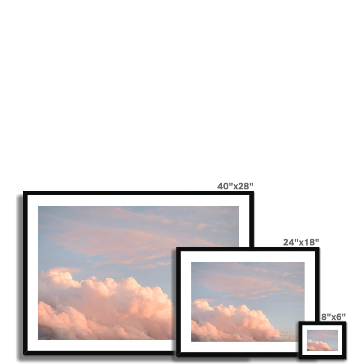 PINK CLOUDS Framed & Mounted Print