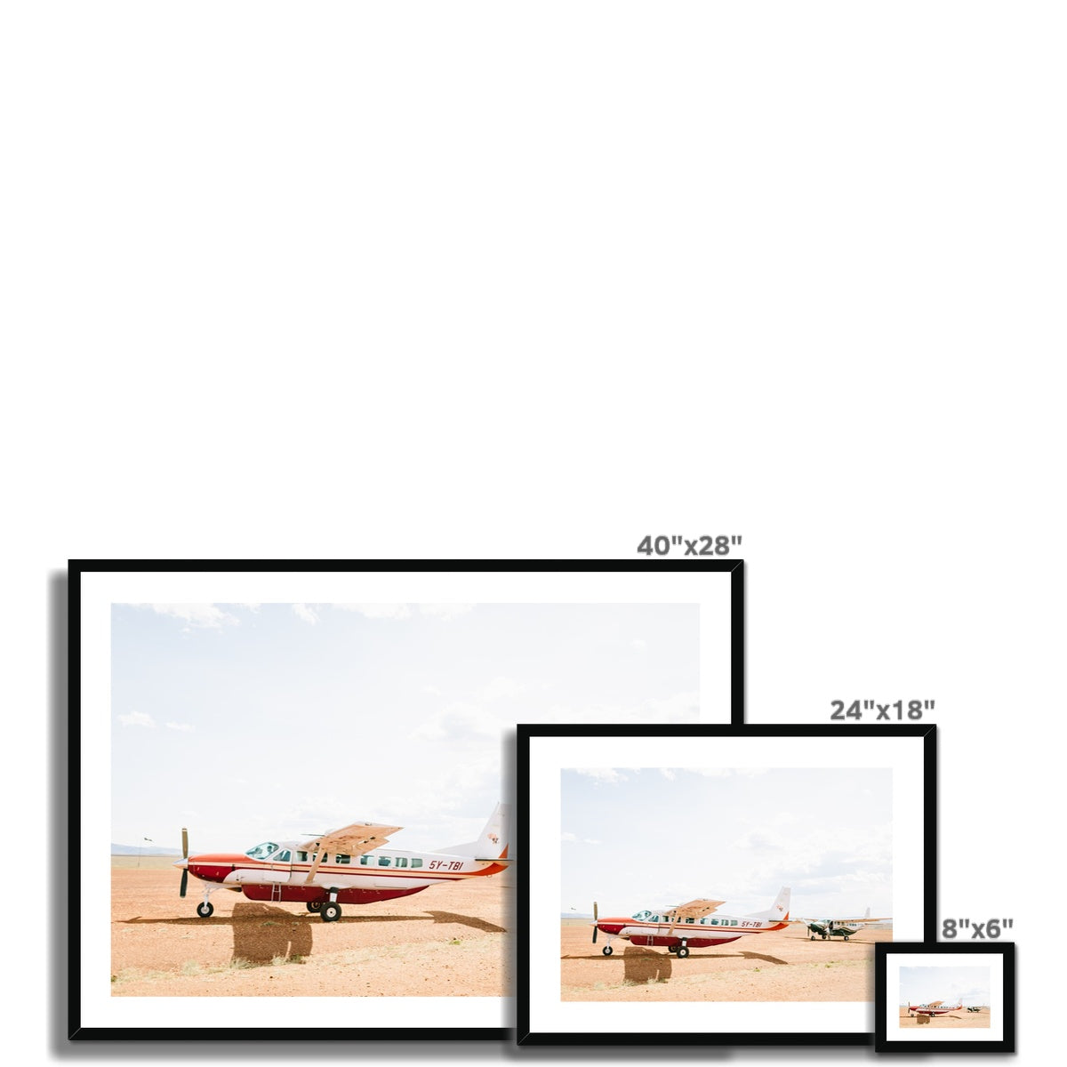 SAFARI PLANES Framed & Mounted Print