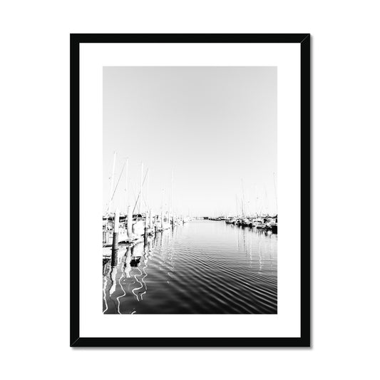 SANTA BARBARA MARINA II BW Framed & Mounted Print