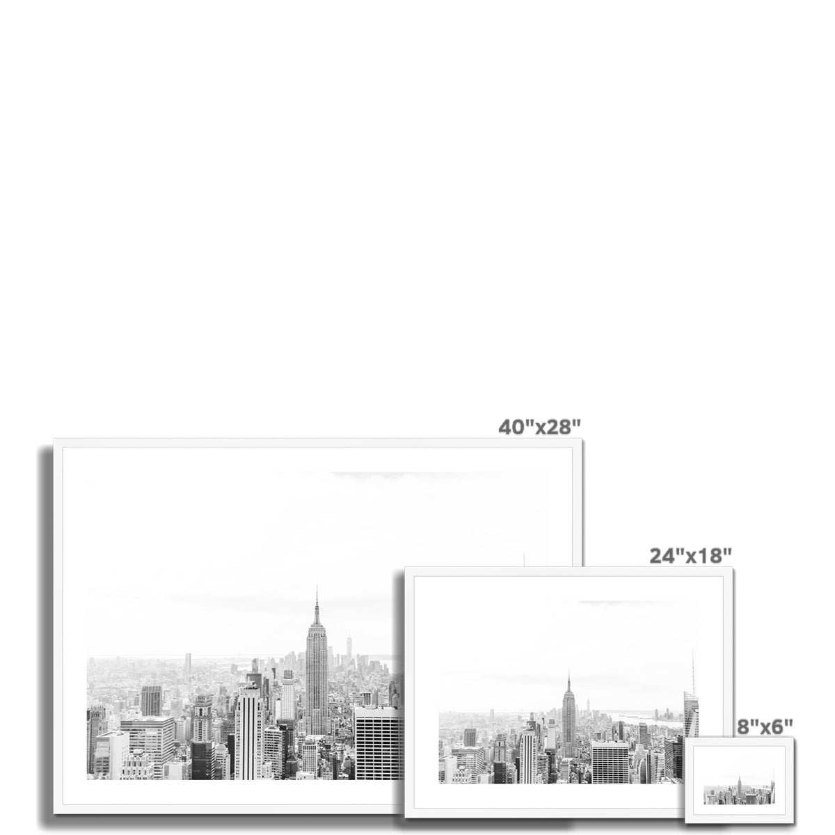 NEW YORK CITY BW Framed & Mounted Print