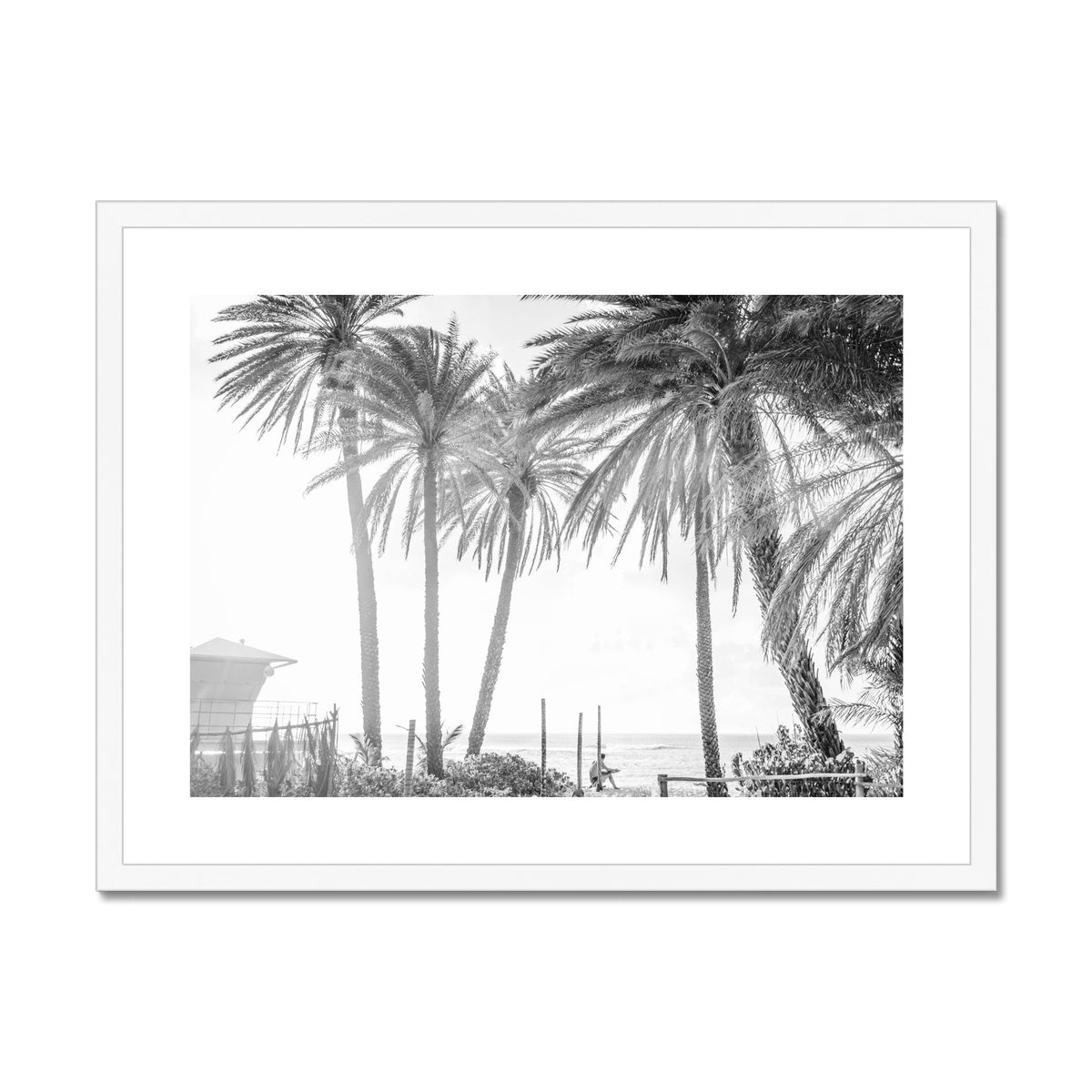 SURF WATCH BW Framed & Mounted Print