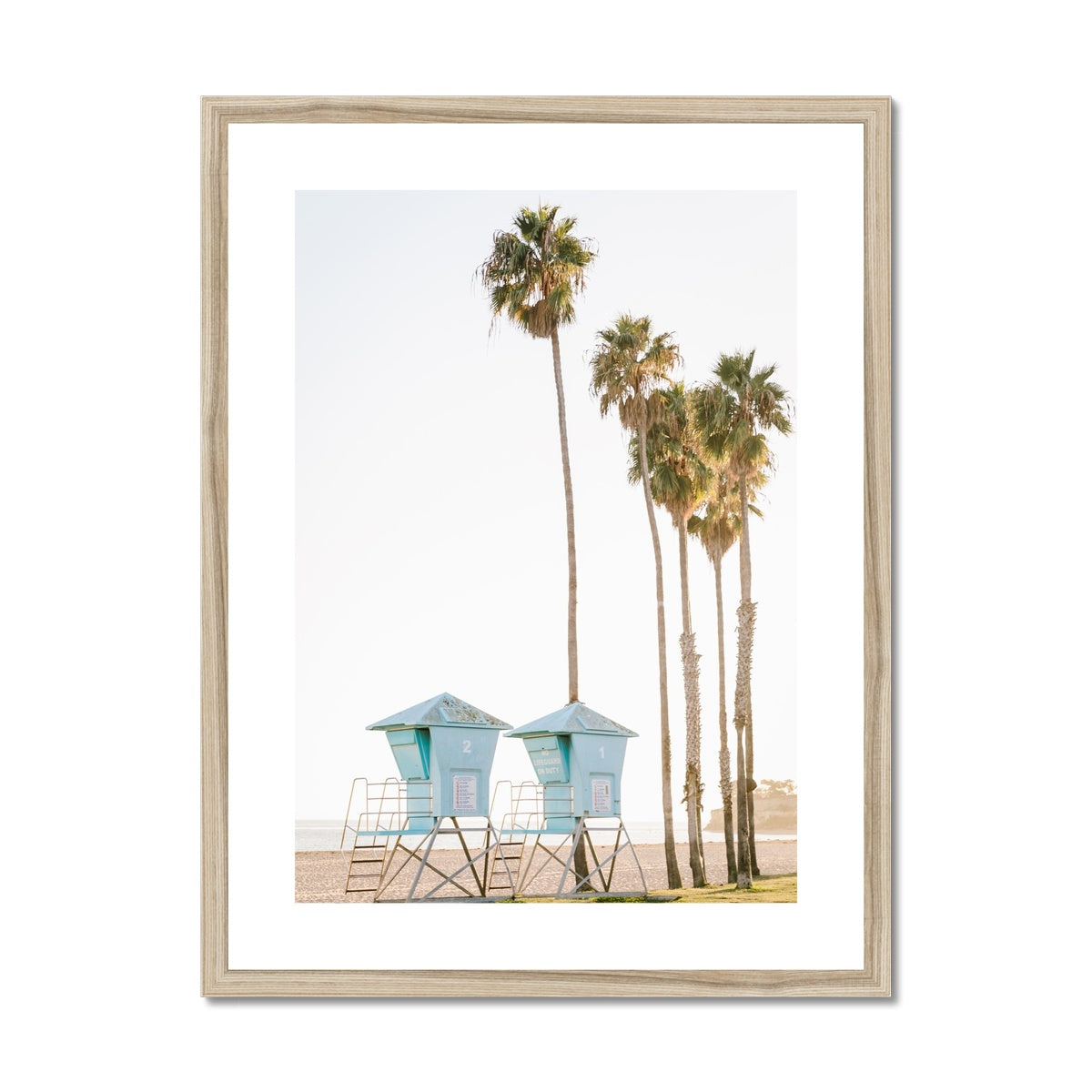 LIFEGUARD TOWERS Framed & Mounted Print