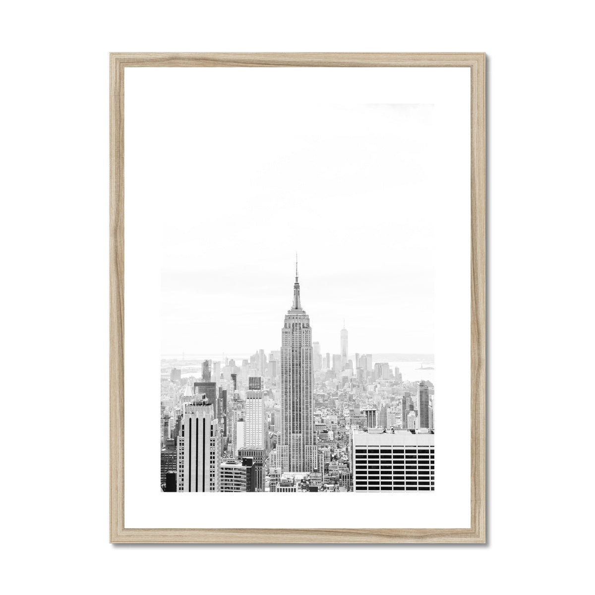 EMPIRE STATE BUILDING BW Framed & Mounted Print