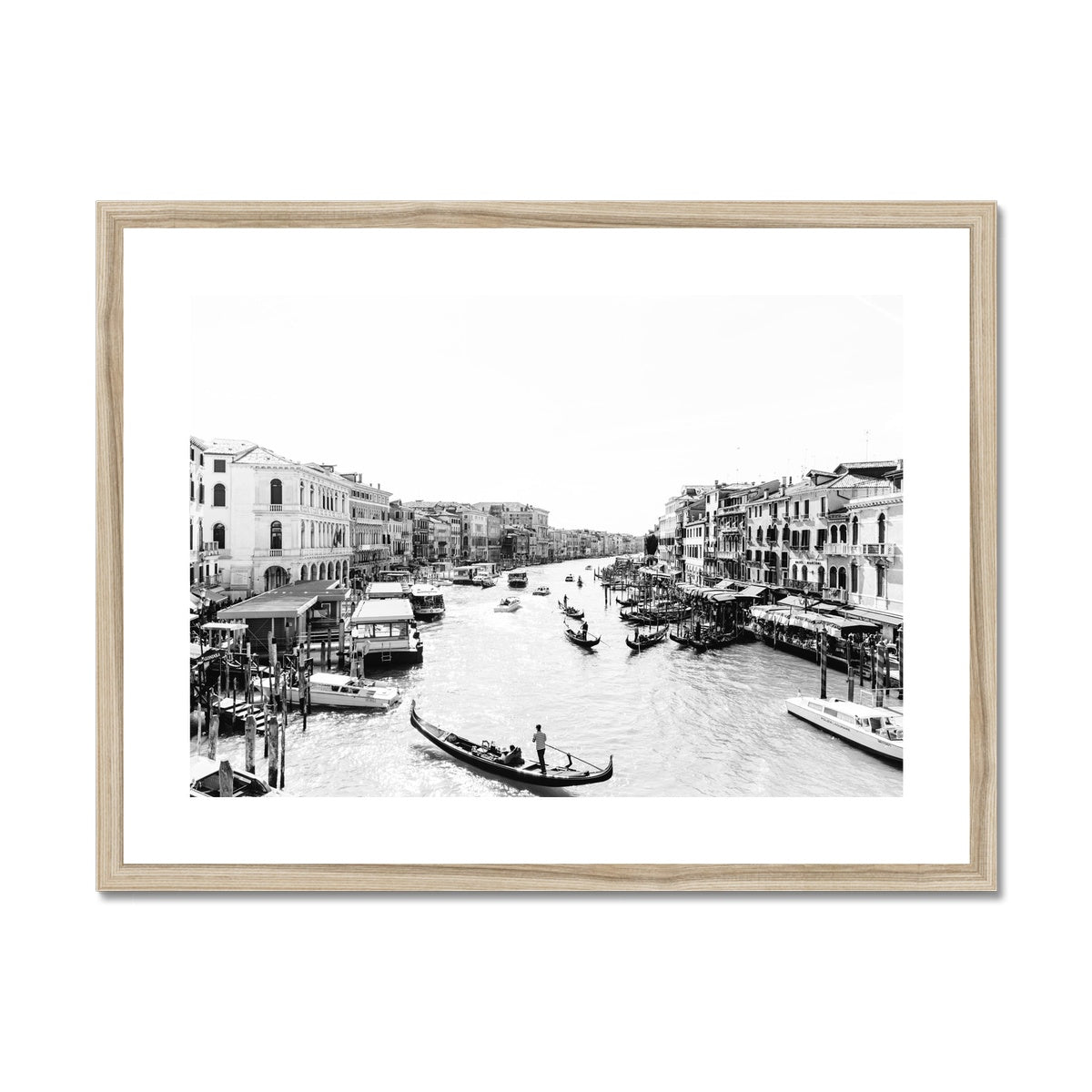 GRAND CANAL BW Framed & Mounted Print