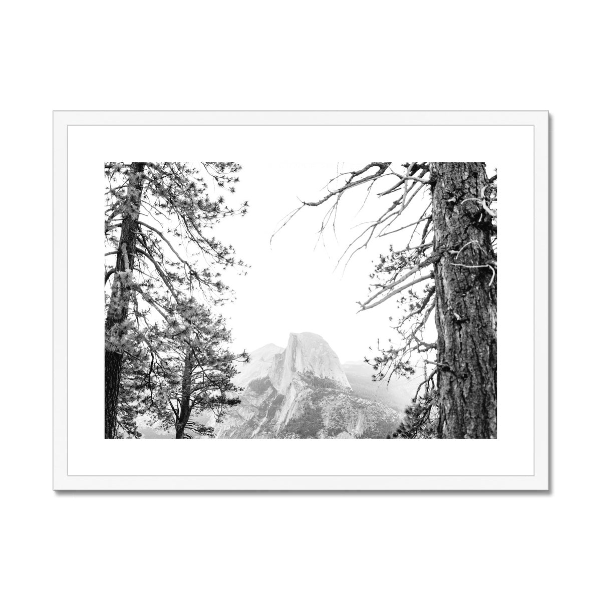HALF DOME BW Framed & Mounted Print