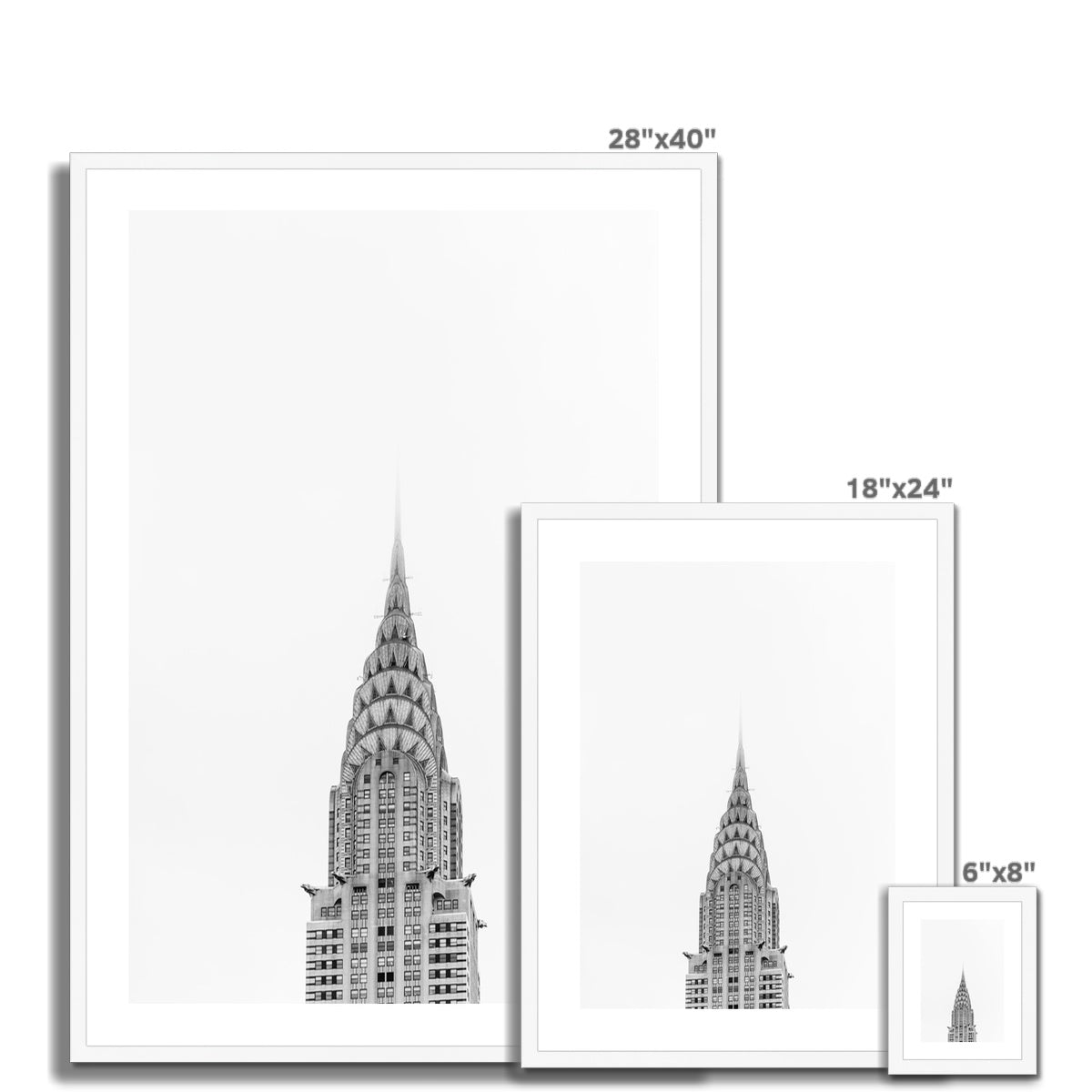 CHRYSLER BUILDING BW Framed & Mounted Print